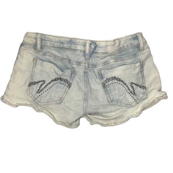 Vanilla Star Jean Shorties Cut Off Stars Stripes Flag Distressed Shorts Womens 3 - Picture 2 of 8